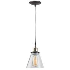 Globe Electric Exclusive Edison 1 Light Antique Brass Brown Vintage Pendant 64750 At The Home Depot Light Edison Pendant Light Cool Lighting