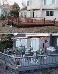 Front porch steps, if designed correctly, can make a small porch appear larger or a large porch more grand! 36 Ideas For An Amazing Outdoor Lighting Deck Makeover Patio Deck Designs Patio Makeover