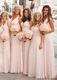 Simple A Line Long Bridesmaid Dress Custom Made Wedding Party Dress F0423 Blush Bridesmaid Dresses Halter Bridesmaid Dress Chiffon Bridesmaid
