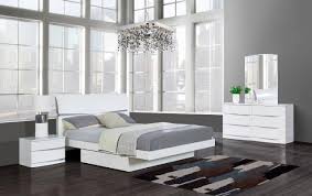 The emporio beauty of modern bedroom set. Global Furniture Aurora Wh Modern High Gloss White Finish Queen Bedroom Set 3pcs Aurora Wh Bedroom Q Set 3