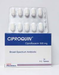 1 tableta contine 500 mg clorhidrat de ciprofloxacin, monohidrat. Prospect Cipro Quin Infectii