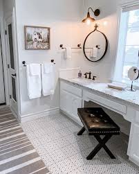 If you were to think of your bathroom as an outfit, the floor tile would be the accessories. The 70 Best Farmhouse Bathroom Ideas Home And Design