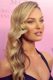 Side Swept Wedding Hairstyles Candice Swanepoel S Side Swept Curly Hairstyle Perfect Wavy Hair Pretty Hairstyles Hair Styles