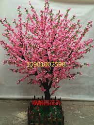 仿真树桃花树落地大型客厅装饰植物仿真桃树樱花仿真梅花树许愿树 tree decorations peach trees large plants