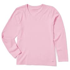Get free shipping on orders over $49. Life Is Good For Life Is Good Women S Solid Long Sleeve Crusher Vee T Shirt In Happy Pink Size Large 100 Cotton Accuweather Shop