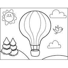 To prep this five senses coloring pages activity, really all you have to do is print out and grab your child's favorite coloring tools. Hot Air Balloon Coloring Page