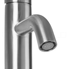 Getrennte ausläufe für normales und gefiltertes trinkwasser. Deusenfeld Designer Edelstahl Waschtisch Armatur Design M8 Massiv Ohne Ablauf Matt Geburstet