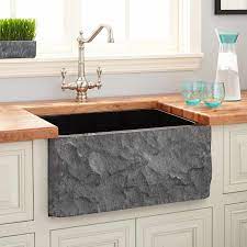Matt black color ceramic cabinet basin modern bathroom sink. Black Farmhouse Sink Signature Hardware