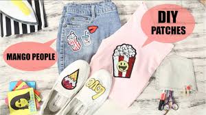 Use templates or stencils to cut patterns and shapes for kids' clothing repairs or just to make a fashion statement! Diy Revamp Plain Clothes With Iron On Patches No Sew Youtube