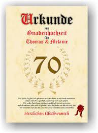 Ein fotoalbum, das die 30 ehejahre in bildern dokumentiert, ist eine gute idee für die perlenhochzeit. Gnadenhochzeit Urkunde Zum 70 Hochzeitstag Geschenkidee Gnaden Hochzeit Neu Ebay