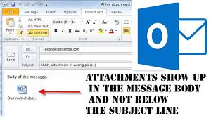 How to insert / Remove attachments in body of the mail (Outlook) - YouTube