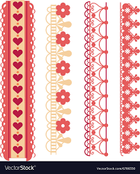 Heart Decorative Trim Royalty Free Vector Image