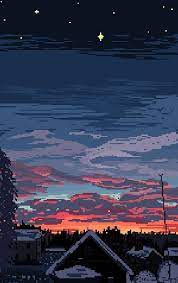 Wizardries January Nightfall By Wizardriesx 45106433746329508 Pixel Art Background Pixel Art Scenery