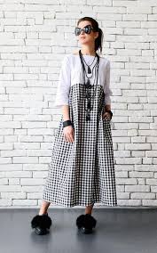 Black And White Gingham Dress Plus Size New Plus Size Maxi Dress Long Loose Kaftan Black And White Checkered Dress Everyday Dresses Casual Summer Dresses