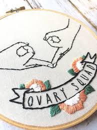 Funny Embroidery Pattern Feminist Pdf Ovary Squad Pattern Diy Etsy Funny Embroidery Patterns Funny Embroidery Embroidery Patterns
