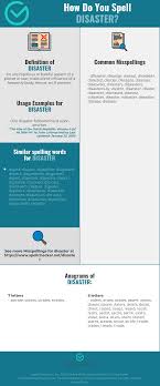 Correct Spelling For Disaster Infographic Spellchecker Net