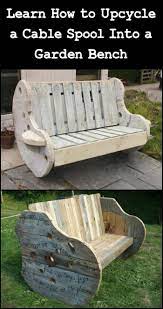 How To Build A Garden Bench From A Wooden Cable Reel Diy Projects For Everyone Wooden Pallet Projects Diy Pallet Projects Pallet Diy