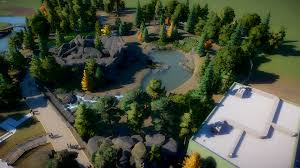 Just Finished Up This Timber Wolf Habitat In The North American Section Of The Zoo Planetzoo Zoo Zoo Project Animal Habitats