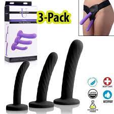 3-Pack Silicone Strap-On Harness Dildo Suction-Cup Pegging Anal Sex Toys  USA | eBay