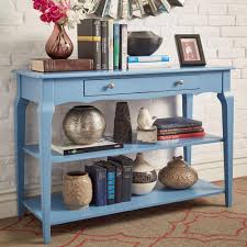 Homesullivan Heritage Blue Sofa Table Tv Stand Accent Furniture Living Room Modern Console Tables Console Table