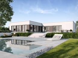 Wir haben unseren hausaufbau komplett aufgenommen mit aushub, kellerstellung und hausaufstellung.viel spaß beim schauen. Fertighaus Bungalow Toulouse Modern Mit Flachdach Gussek Haus Hausbaudirekt De