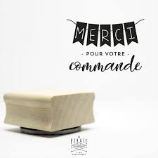 Tampon Bois Merci Pour Votre Commande Tampon Packaging La Pirate Tampon Bois Tampon Commande