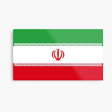 Oben grün, in der mitte weiß und unten rot. Iranische Flagge Zeigen Sie Ihre Liebe Zum Iran Metallbild Von Alaskaextreme Redbubble