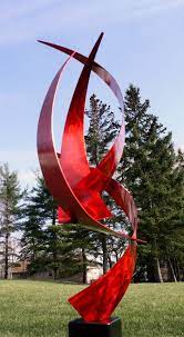 Alex Kovacs In Outdoor Metal Sculpture Modern Abstract Rainbow Art W915 Rainbow Abstract Art Modern Sculpture Metal Sculptures Garden