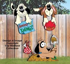 New Items Fence Dawgs Pattern Yard Art Crafts Wood Yard Art Yard Art