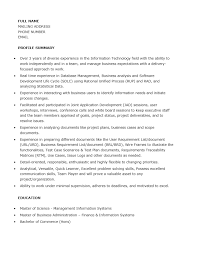finance business analyst resume