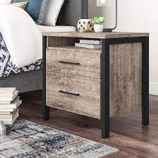 Be the first to review this product. South Shore Munich 2 Drawer Nightstand In Weather Oak Matte Black Reviews Wayfair