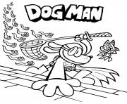 This coloring page illustration was originally sketched in pencil and then pulled into the procreate app on my ipad pro. Dog Man Coloring Pages To Print Dog Man Printable