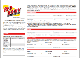 Red Robin Printable Application Online Job Applications Job Application Application