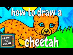 How to draw a cheetah face. How To Draw A Cheetah Kids Lesson Youtube