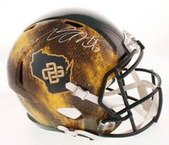 Both sets have blue (#/99 or less), red (#/25 or less), gold (#/10 or less), green (#/5 or less), and black (1/1) parallels. Davante Adams Signed Green Bay Packers Full Size Hydro Dipped Speed Helmet Beckett Coa