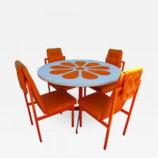 fun orange slice 1960s dining table
