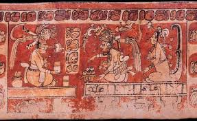 Mayan Rulers With Scribe S Name Signed Peuple Amerindien Glyphe Art