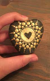 Mandala Stone Handmade By Me Original Rock Dot Art Dot Painting Painted Stone Mandala Painted Rocks Painted Rocks Rock Crafts