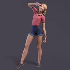Artstation Lou Free Rig Boris Klimov Model Character Rigging 3d Model Character