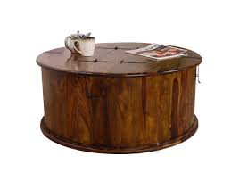 Solid wood storage trunk with a beautifully hand carved indian rural life scene. Maharajah Indian Rosewood Round Trunk Coffee Table Buy Online In Angola At Angola Desertcart Com Productid 49625875