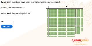 Place value and area models. Year 5 Multiply 2 Digits 1 Area Model Iwb Multiplication And Division Activity Classroom Secrets