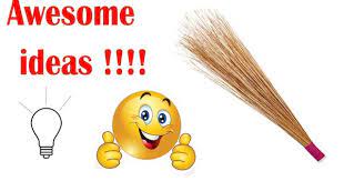 Diy Home Decor Best Use Of Coconut Broom Easy Coconut Broom Flower Flower Vases Flower Making Fun Diys