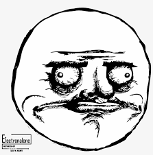 Same face for both pretty much. Trollface Google Zoeken Troll Face Coloring Pages Png Image Transparent Png Free Download On Seekpng