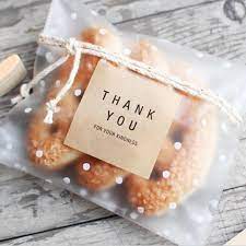 Transparent Plastic Bag Candy Cookie Gift Bag 100pc 50pc Candy Packaging Cookie Packaging Cookie Bags