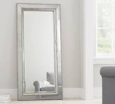 Small mirrors weigh 33 lbs. Marlena Antique Glass Frame Floor Mirror Pottery Barn