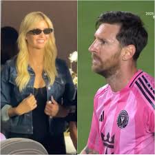 Donald Trump's daughter Ivanka Trump in the house to watch Leo Messi. He  scored brace already.