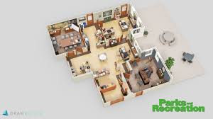 3d Models Of Famous Tv Show Sets Floor Plan App Floor Plans Parks And Recreation
