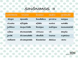 Ampliar Nuestro Vocabulario Con Sinonimos Es Algo Muy Positivo Porque Demuestra Un Gran Conocimiento De La Spanish Vocabulary Learning Spanish Spanish Lessons