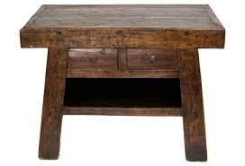 Thick Top Asian Side Table Side Table Wood Wooden Side Table Table