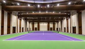 Including this minimum clearance distance, a tennis court is 120 x 60 ft. Brand New Indoor Tennis Court Is Now Open All Summer At Sofitel Dubai The Palm Eye Of Riyadh